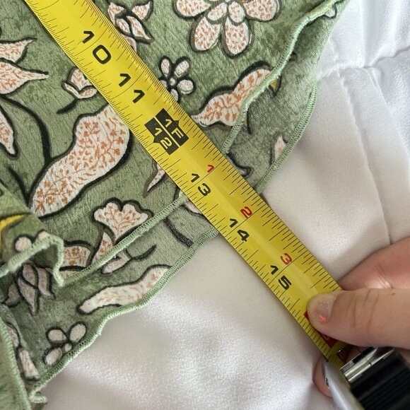 Aerie Elastic Waist Floral Flowy Shorts Pull On Pink Green Womens Medium M - Picture 4 of 5